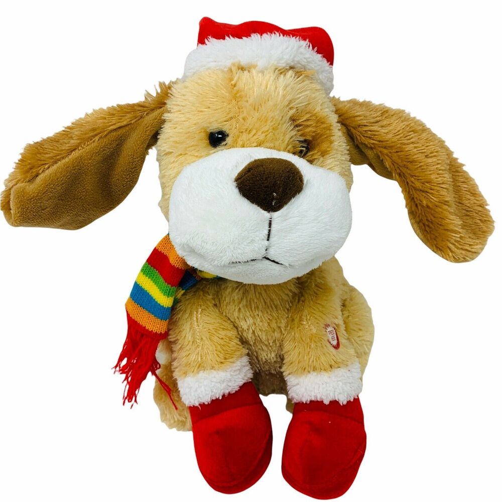 Flapping Ears Musical Santa Dog Christmas Animated Plush‎ 2009 Tekky Toys